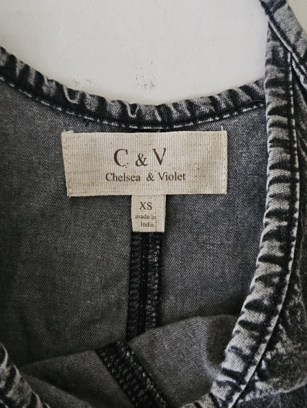 Chelsea & Violet Jumpsuit Size XS Charcoal Oversized Cuffs Adjustable Straps - Picture 11 of 13